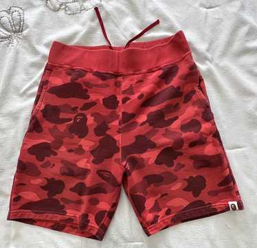 Bape Color Camo Sweat Shorts - image 1