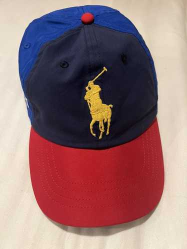 Navy blue polo outlet hat with red horse