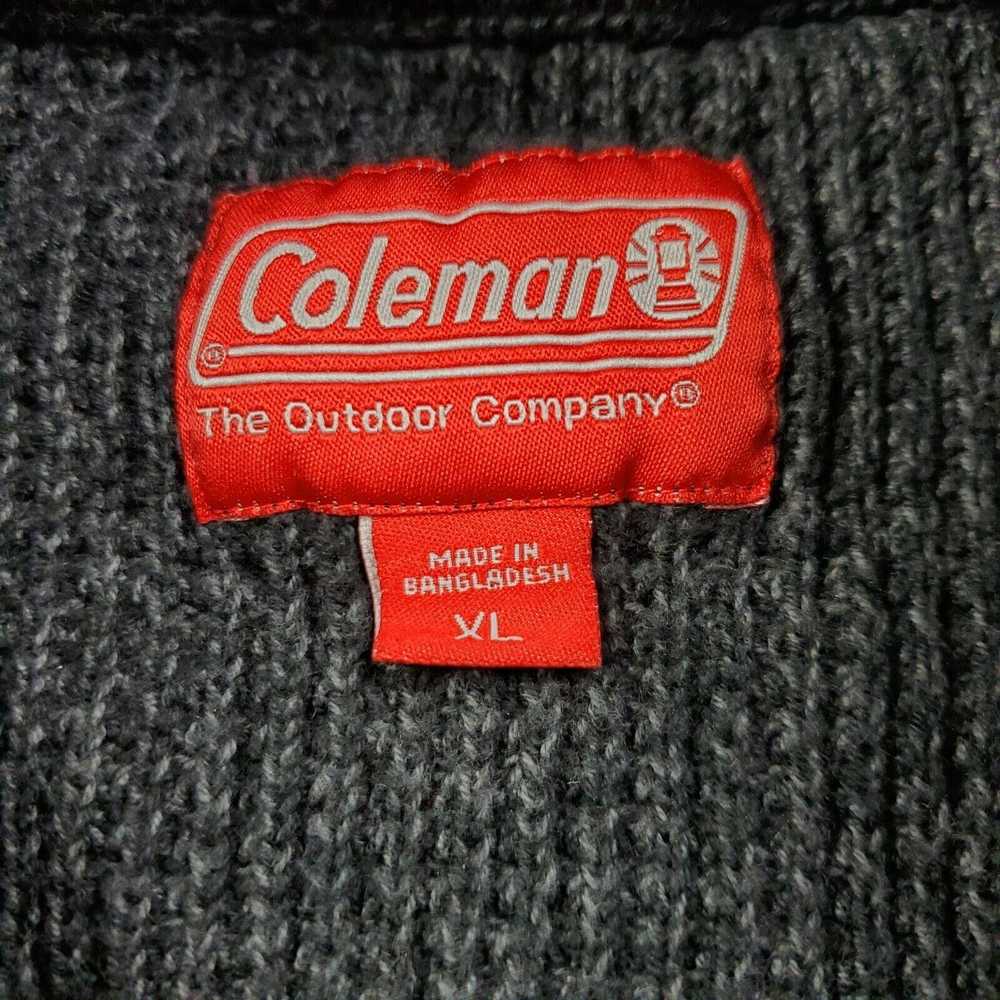 Coleman Coleman Mens XL Gray Sweater 1/4 Zip Long… - image 3