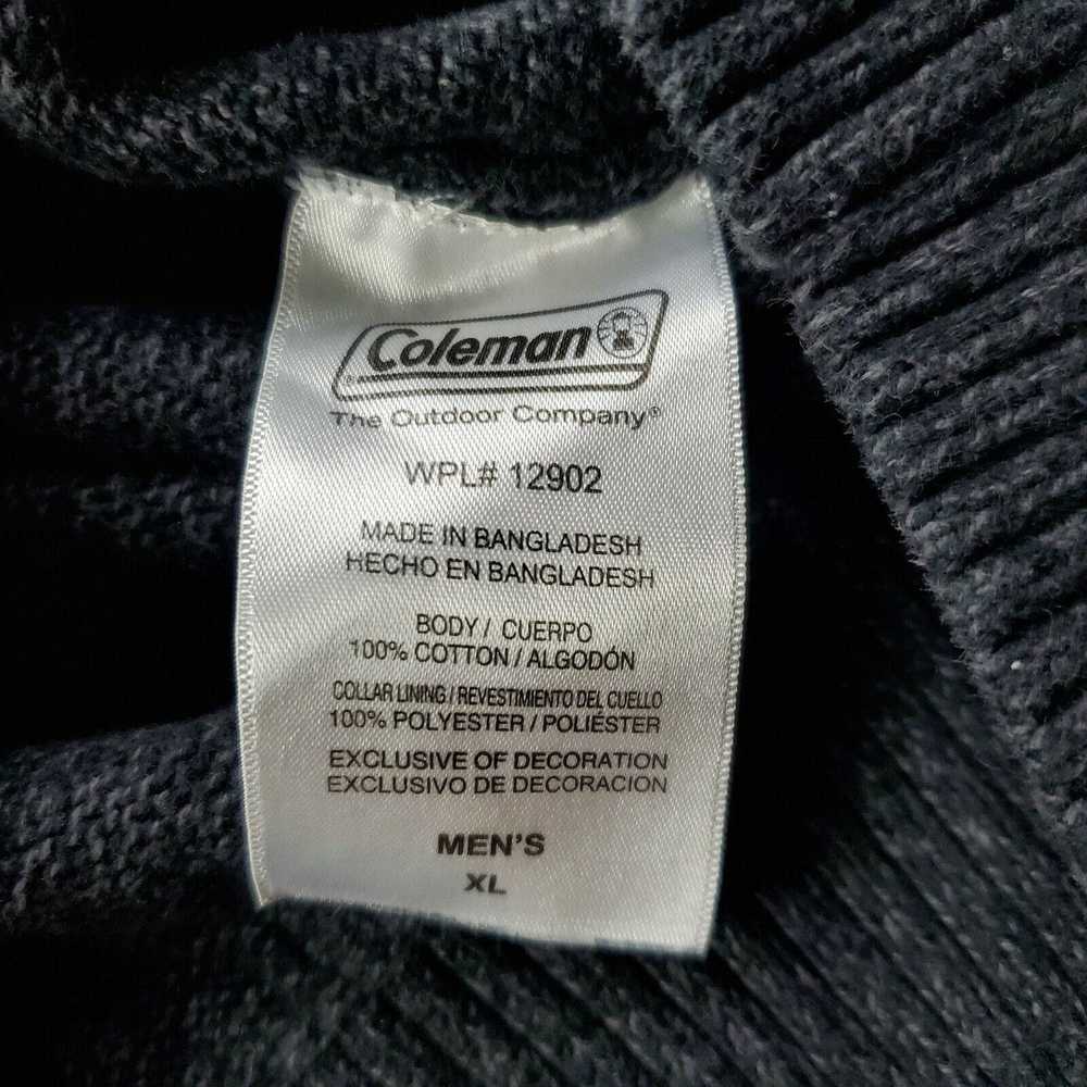 Coleman Coleman Mens XL Gray Sweater 1/4 Zip Long… - image 5