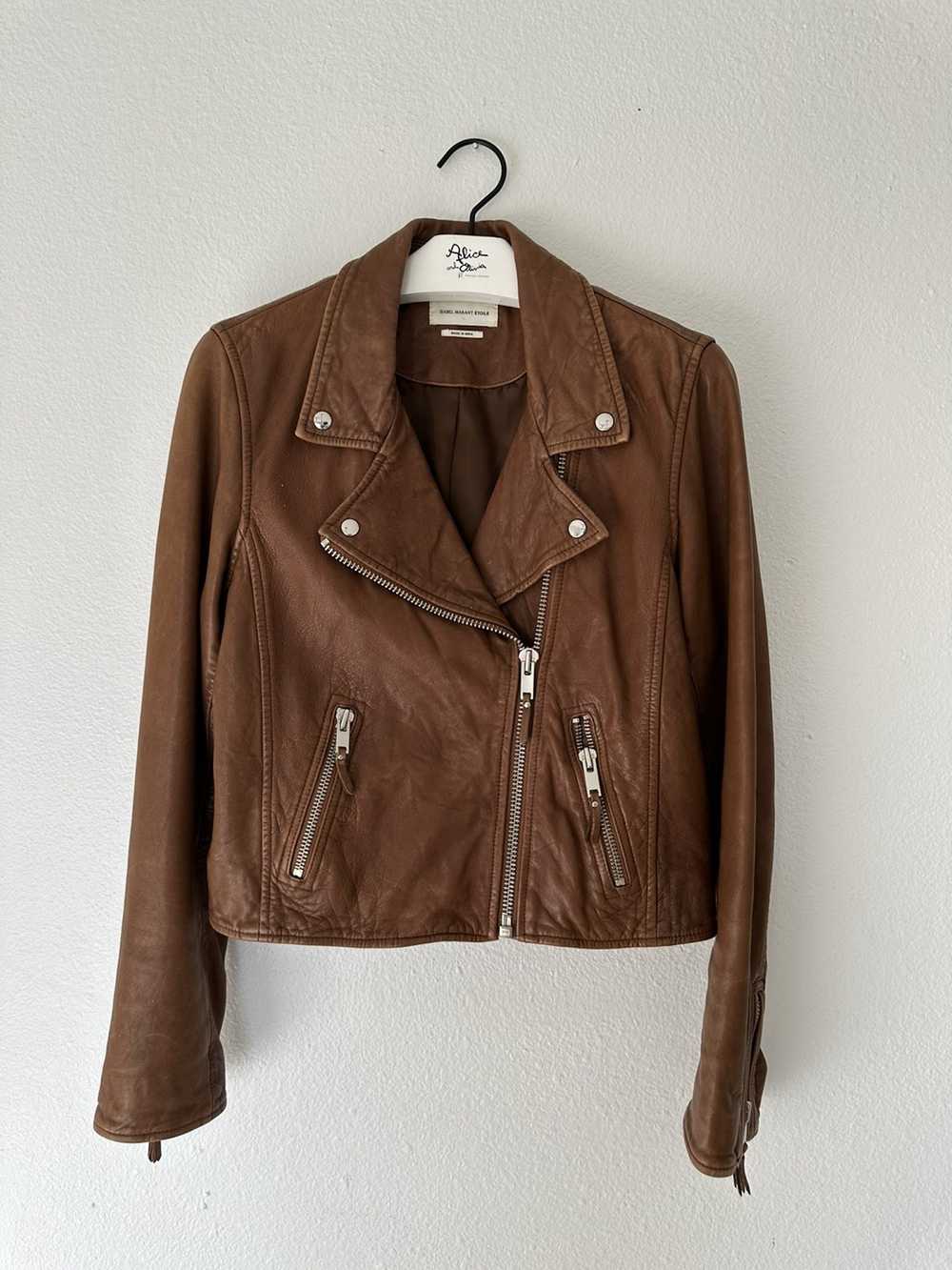 Isabel Marant Etoile Genuine Lamb Leather Biker J… - image 2