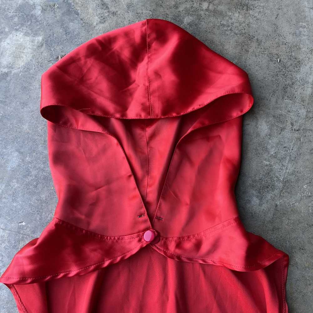 Avant Garde × Streetwear Red Avant Garde Silk Hoo… - image 3