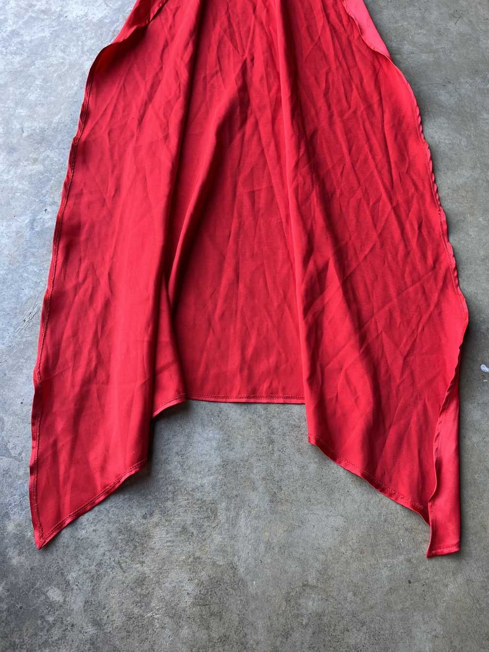 Avant Garde × Streetwear Red Avant Garde Silk Hoo… - image 5