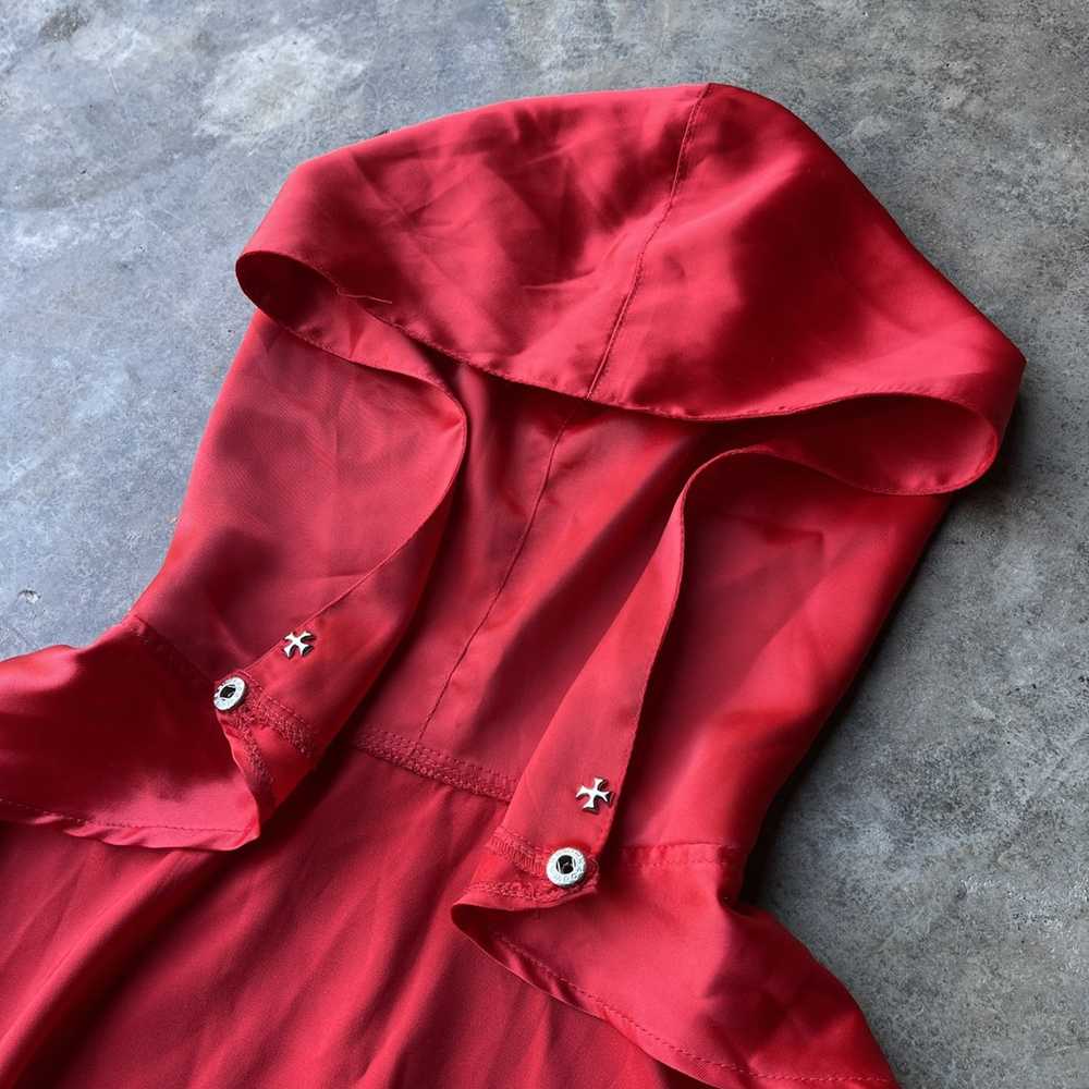 Avant Garde × Streetwear Red Avant Garde Silk Hoo… - image 7