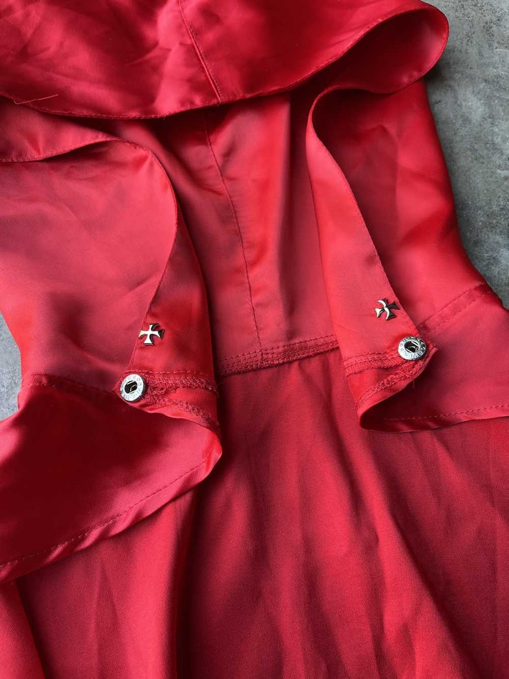 Avant Garde × Streetwear Red Avant Garde Silk Hoo… - image 8