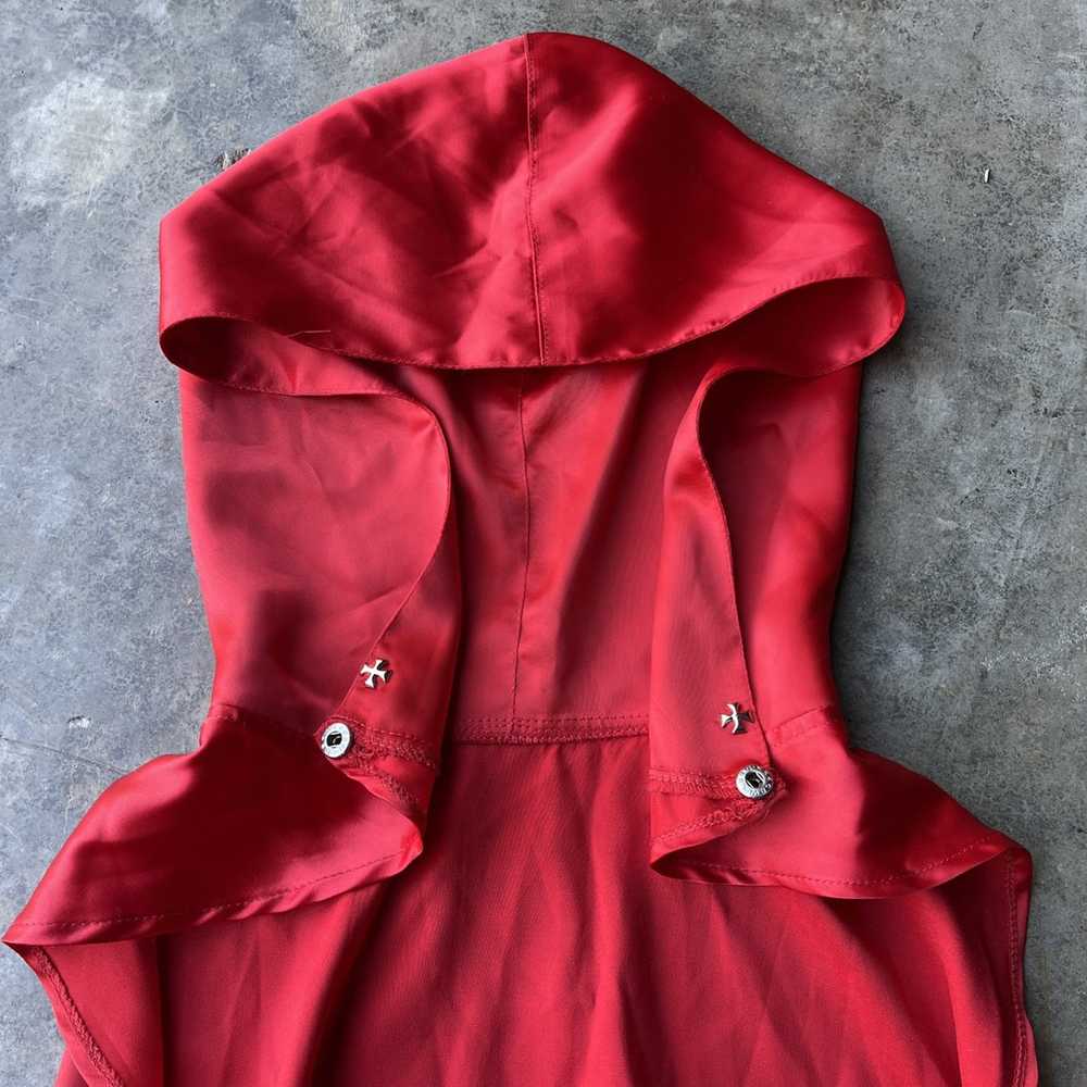 Avant Garde × Streetwear Red Avant Garde Silk Hoo… - image 9