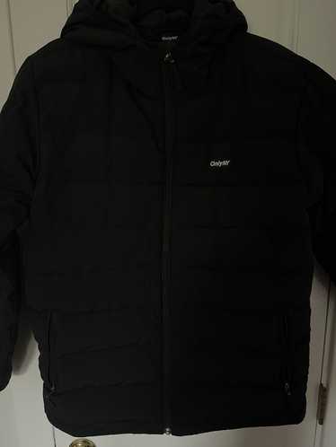 Only NY ONLY NY black hooded puffer (down lined)