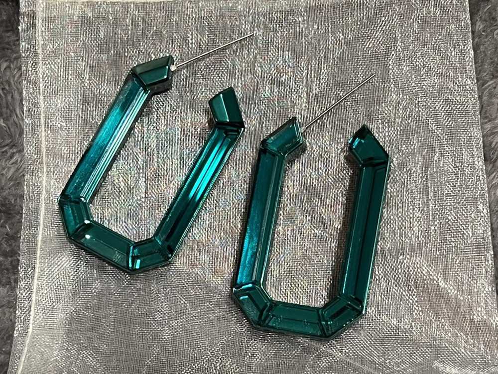 Swarovski swarovski crystal lucent hoop earrings … - image 3