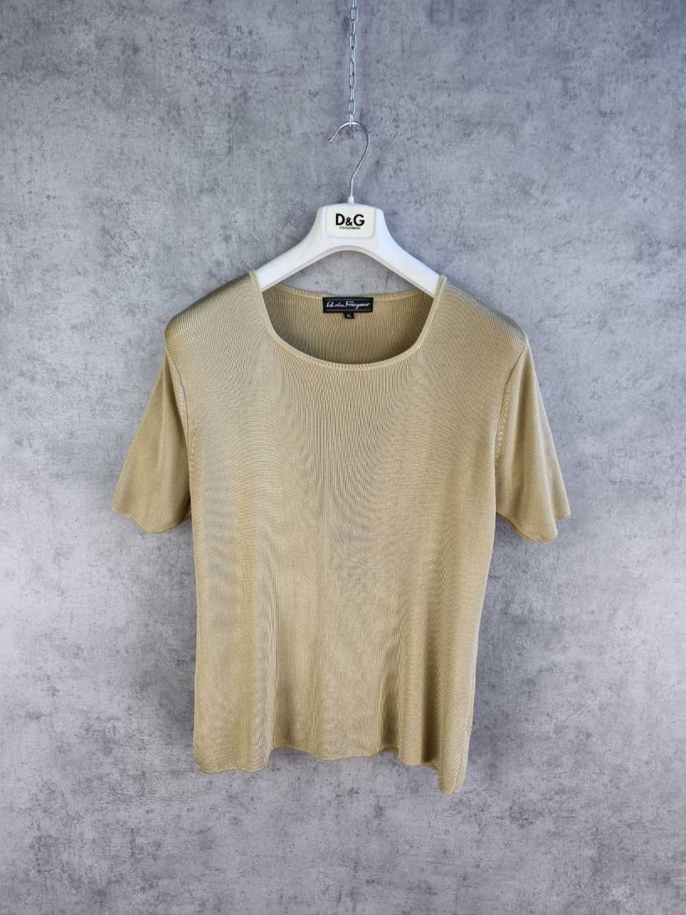Salvatore Ferragamo × Vintage ! Silk Tee shirt by… - image 8