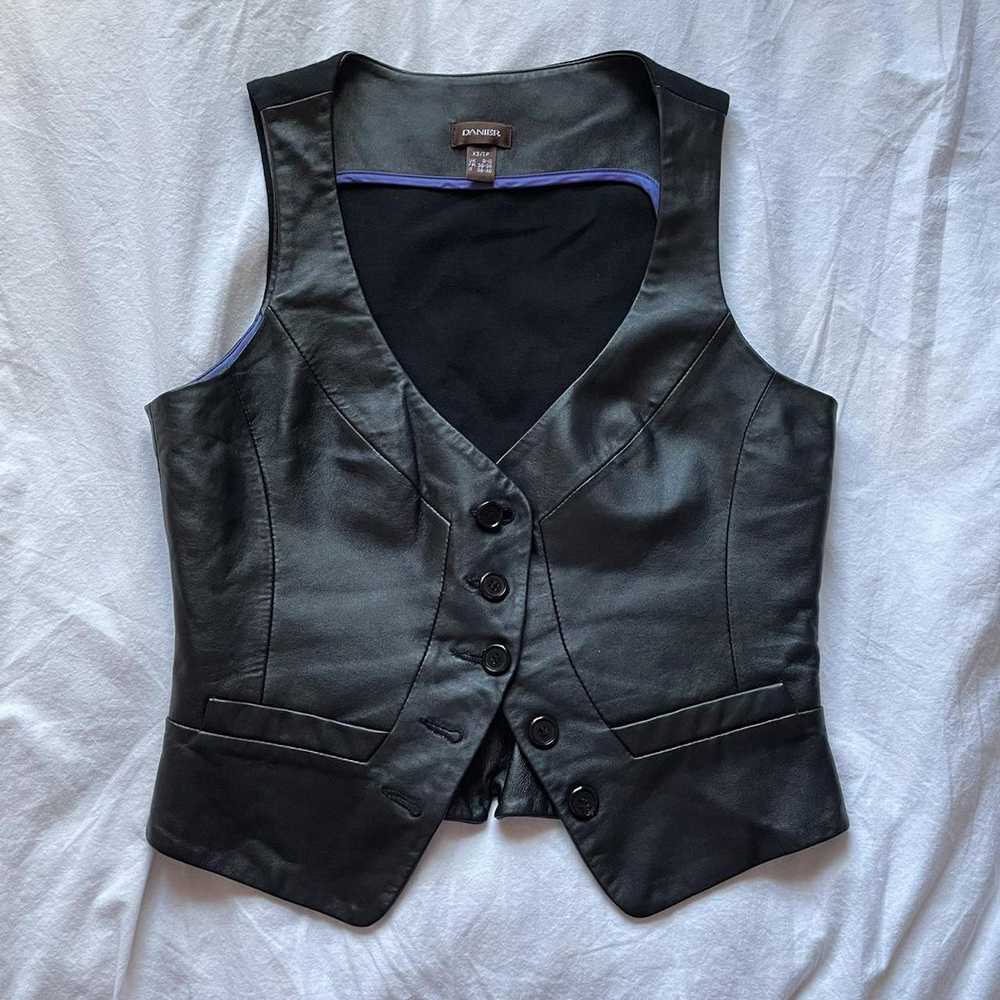 Danier Danier Black Leather Vest - image 3