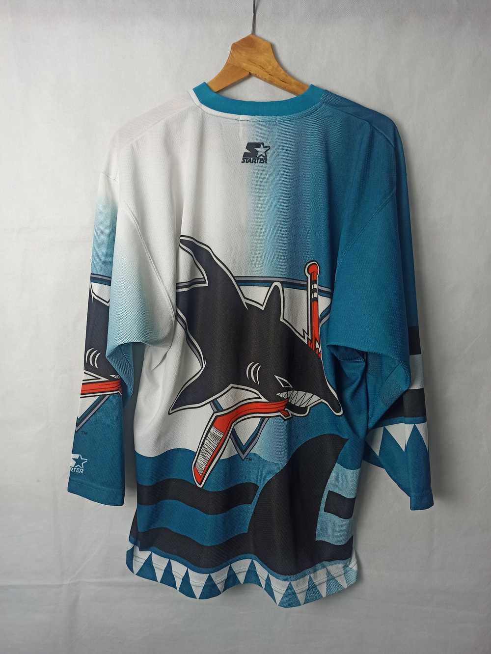 NHL × Starter × Vintage NHL San Jose Sharks AOP J… - image 2