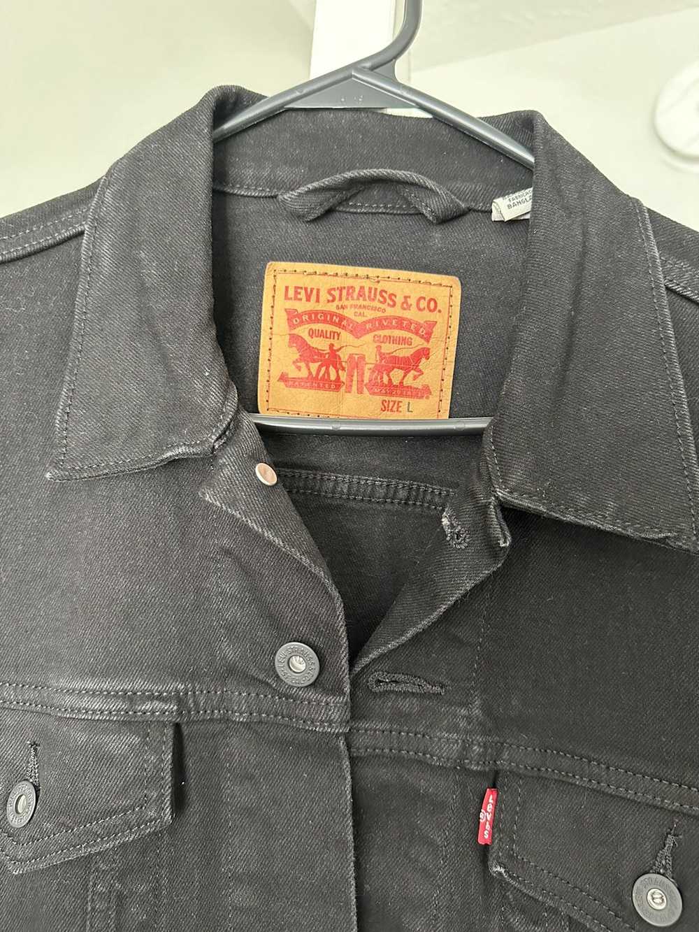 Levi's Levi’s Black Denim Jacket (L) - image 3