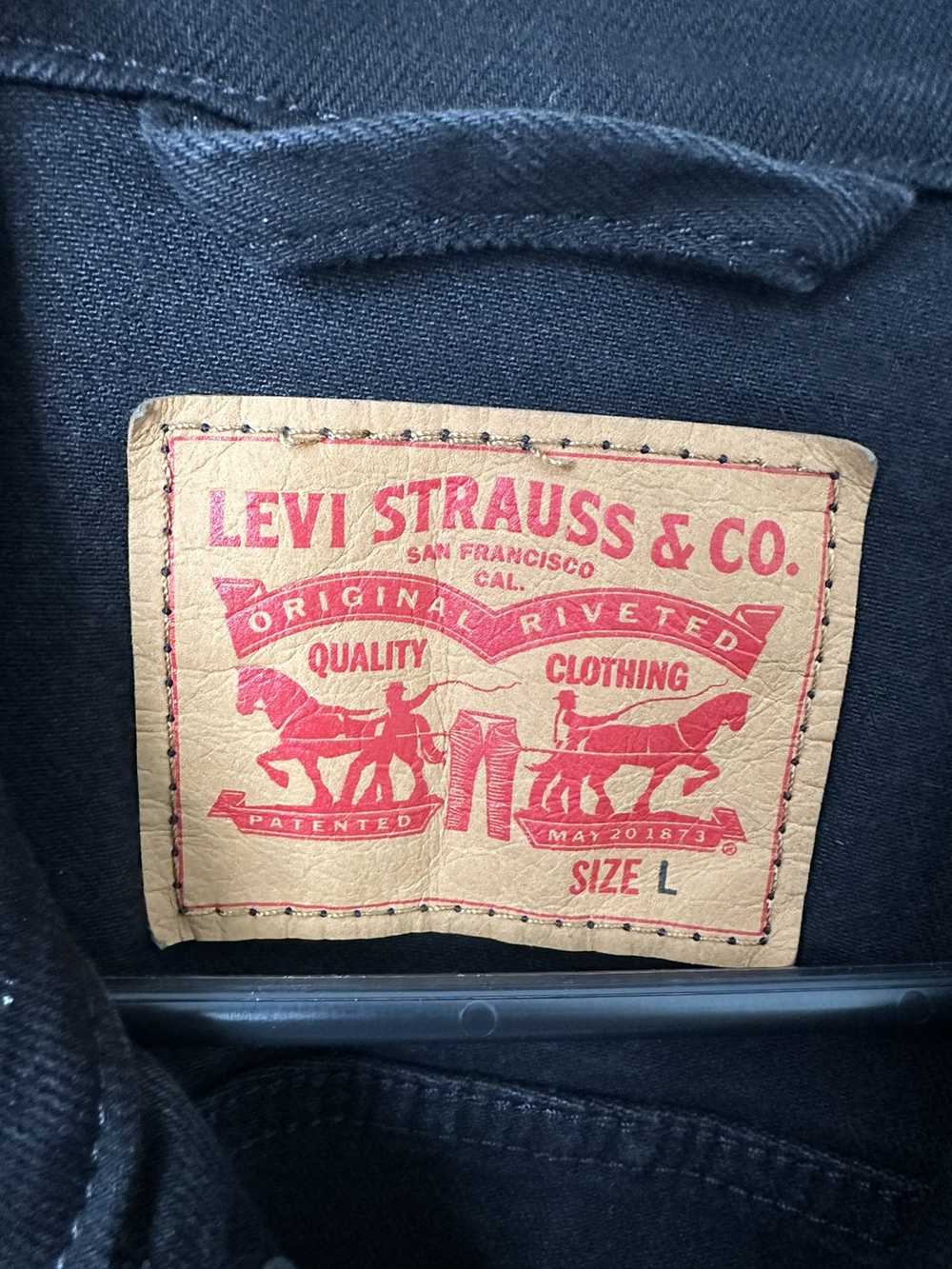Levi's Levi’s Black Denim Jacket (L) - image 4