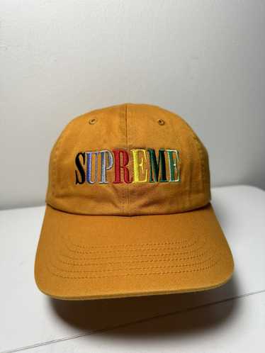 Supreme Raised Logo Patch Camp Cap Yellow