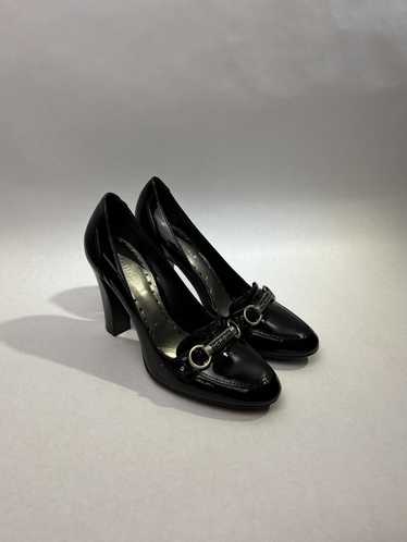 Bcbg Maxazria BCB Girls buckle heels black glossy 