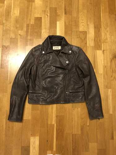 Leather Jacket × Mango × Vintage MANGO LEATHER QUA