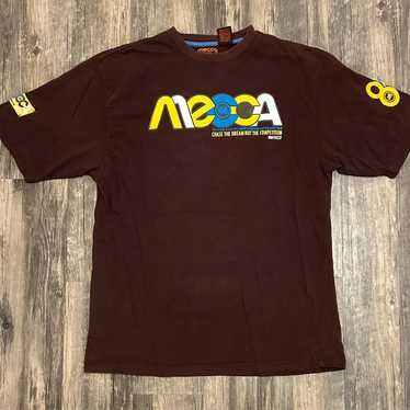 Vintage Mecca USA T-shirt Mens L Brown Hip Hop Re… - image 1
