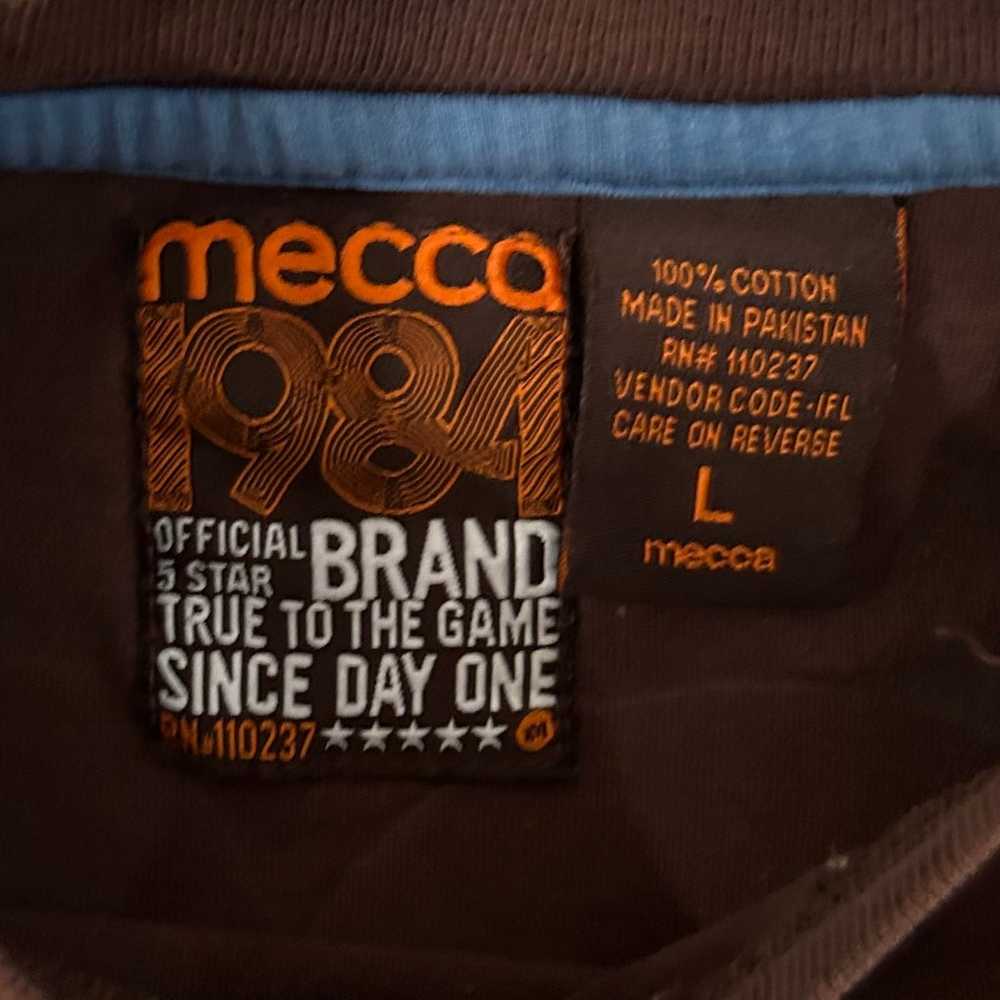 Vintage Mecca USA T-shirt Mens L Brown Hip Hop Re… - image 3