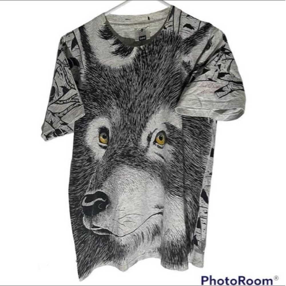 Vintage Nature Wolf Lee Shirt 1991 - image 2