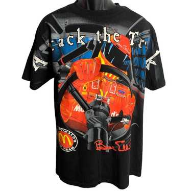 Vintage 1998 Bill Elliot Crewneck T Shirt L Black… - image 1