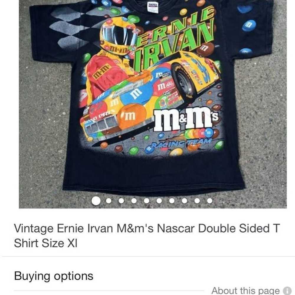 Ernie Irvan Vintage Double sided M&Ms T-Shirt - image 8