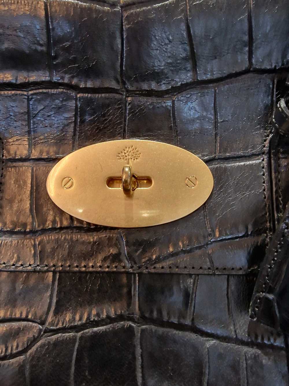 Mulberry Bayswater Black 'croc' effect leather bag - image 2