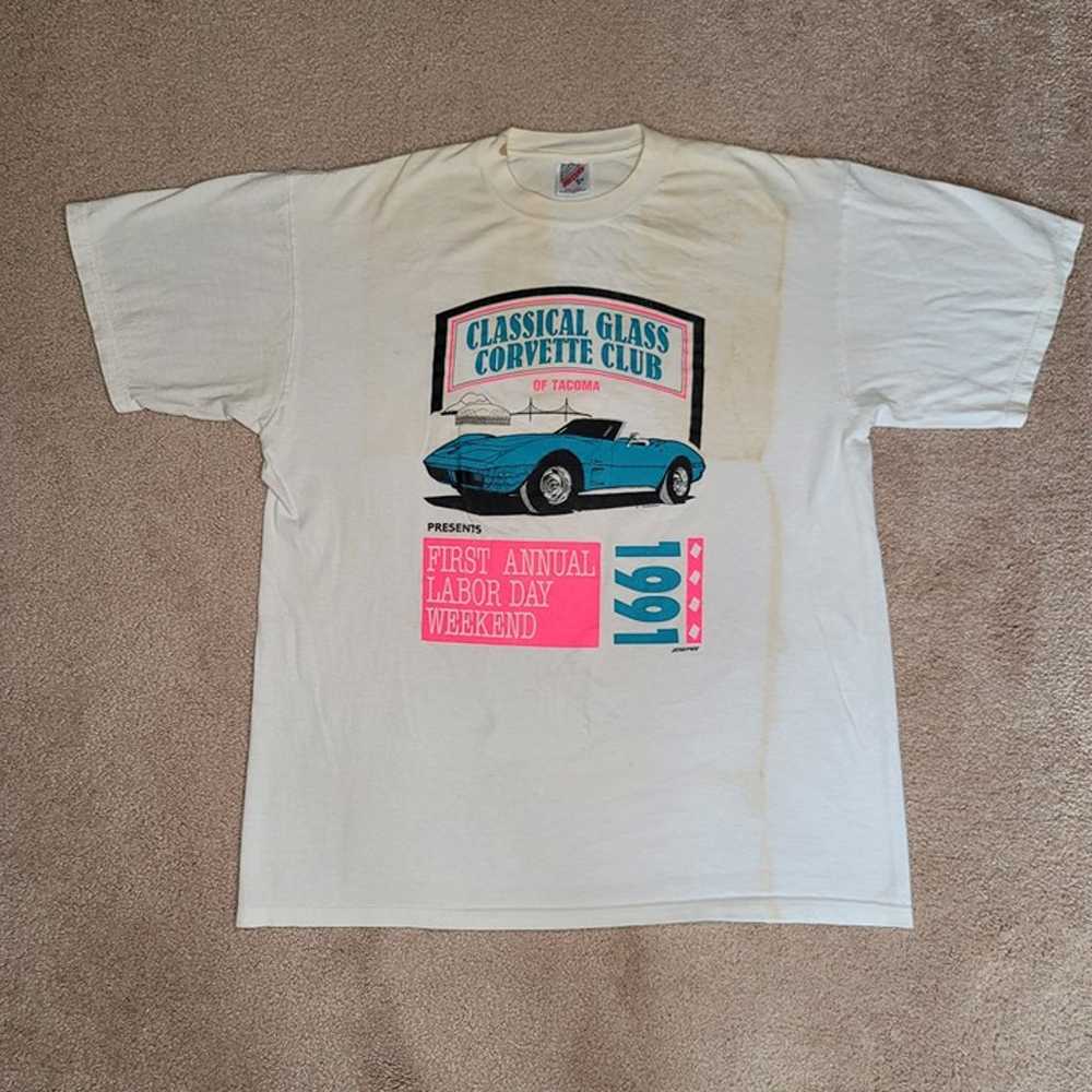 Vintage 1991 Corvette  Jerzees T-Shirt Size XL 1s… - image 1
