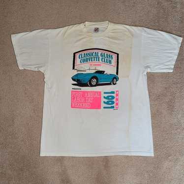 Vintage 1991 Corvette  Jerzees T-Shirt Size XL 1s… - image 1