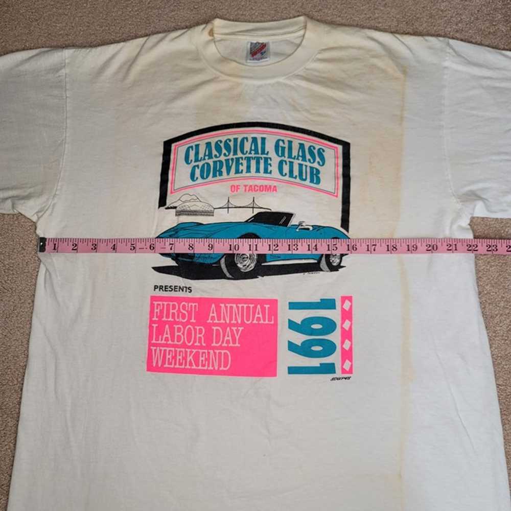Vintage 1991 Corvette  Jerzees T-Shirt Size XL 1s… - image 4