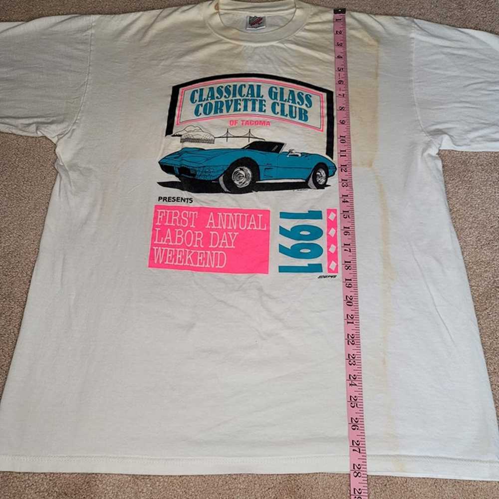 Vintage 1991 Corvette  Jerzees T-Shirt Size XL 1s… - image 5