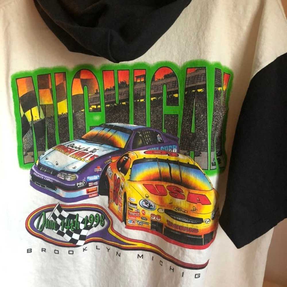 Vintage 1998 NASCAR Logo Hoodie T Shirt - image 6