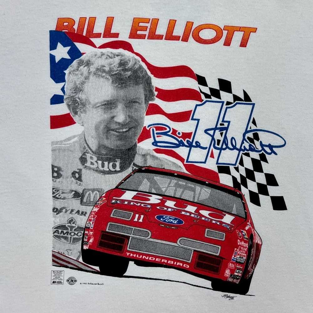 Vintage 1992 BILL ELLIOTT Budwieser Ford NASCAR T… - image 2