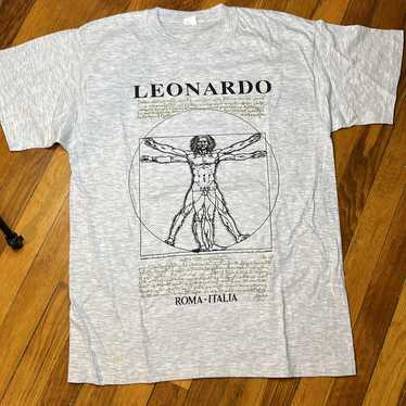 Vintage 90s Leonardo da Vinci Rome Italy shirt - image 1
