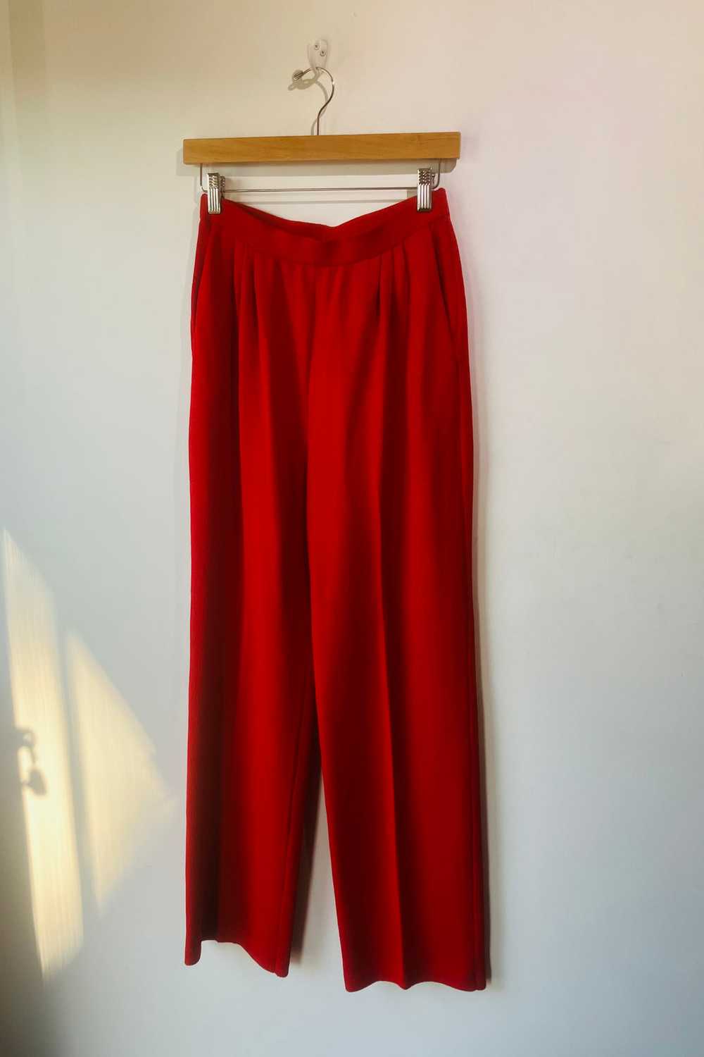 Vintage St. John Red Knit Pants - image 1