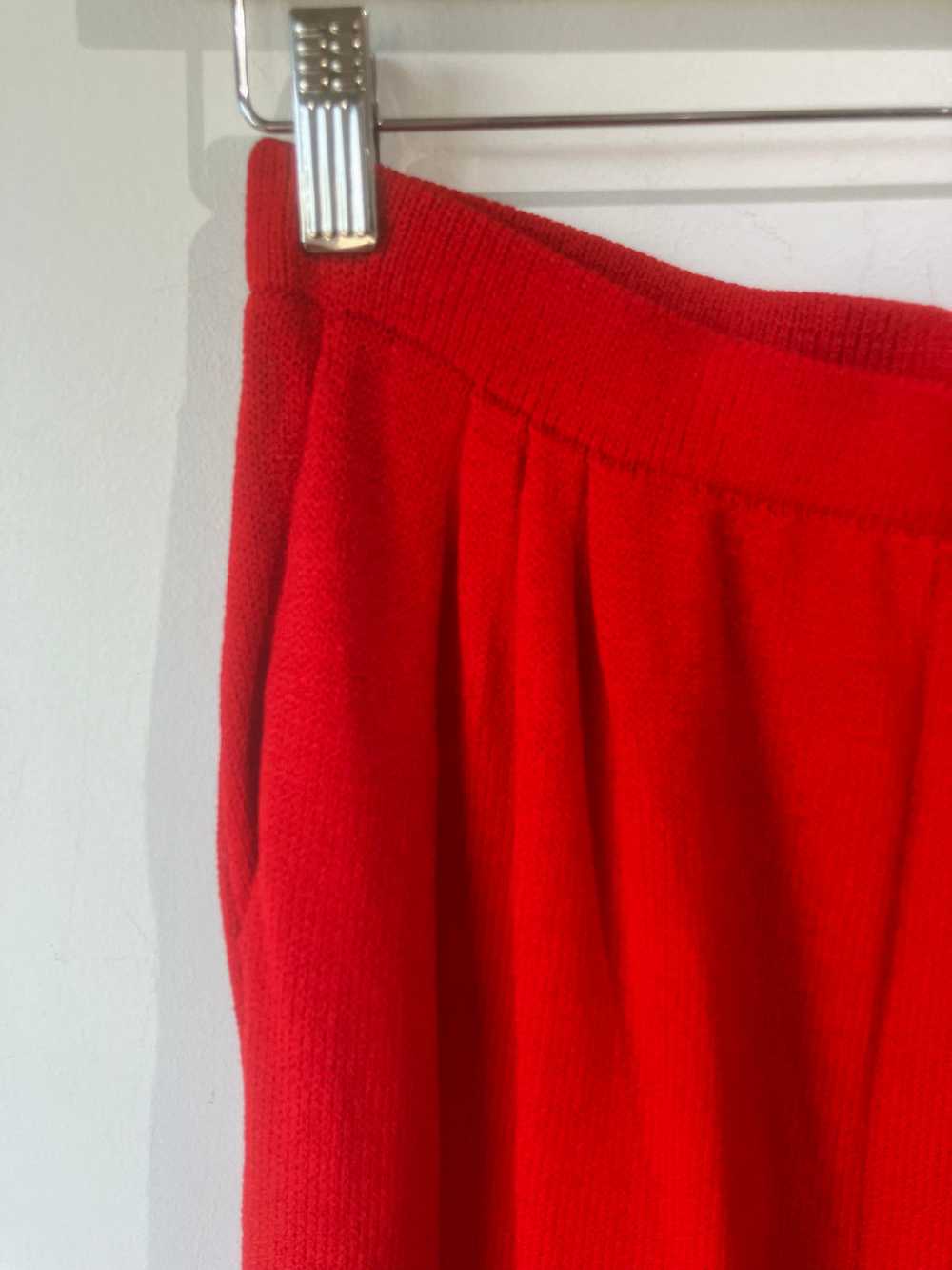 Vintage St. John Red Knit Pants - image 2