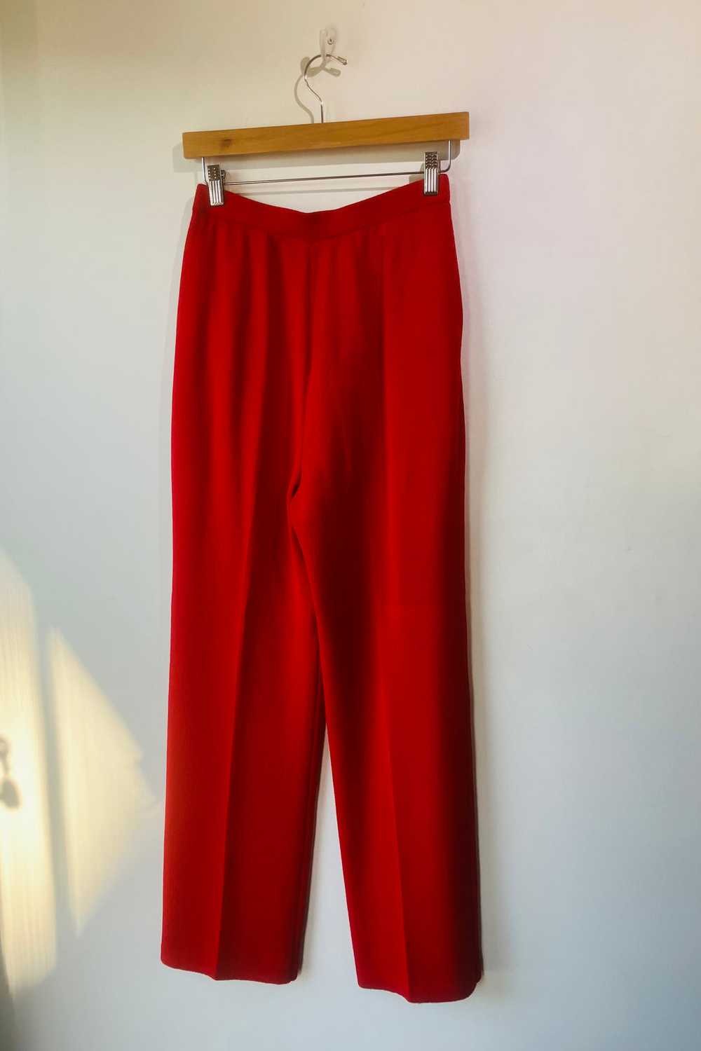 Vintage St. John Red Knit Pants - image 4