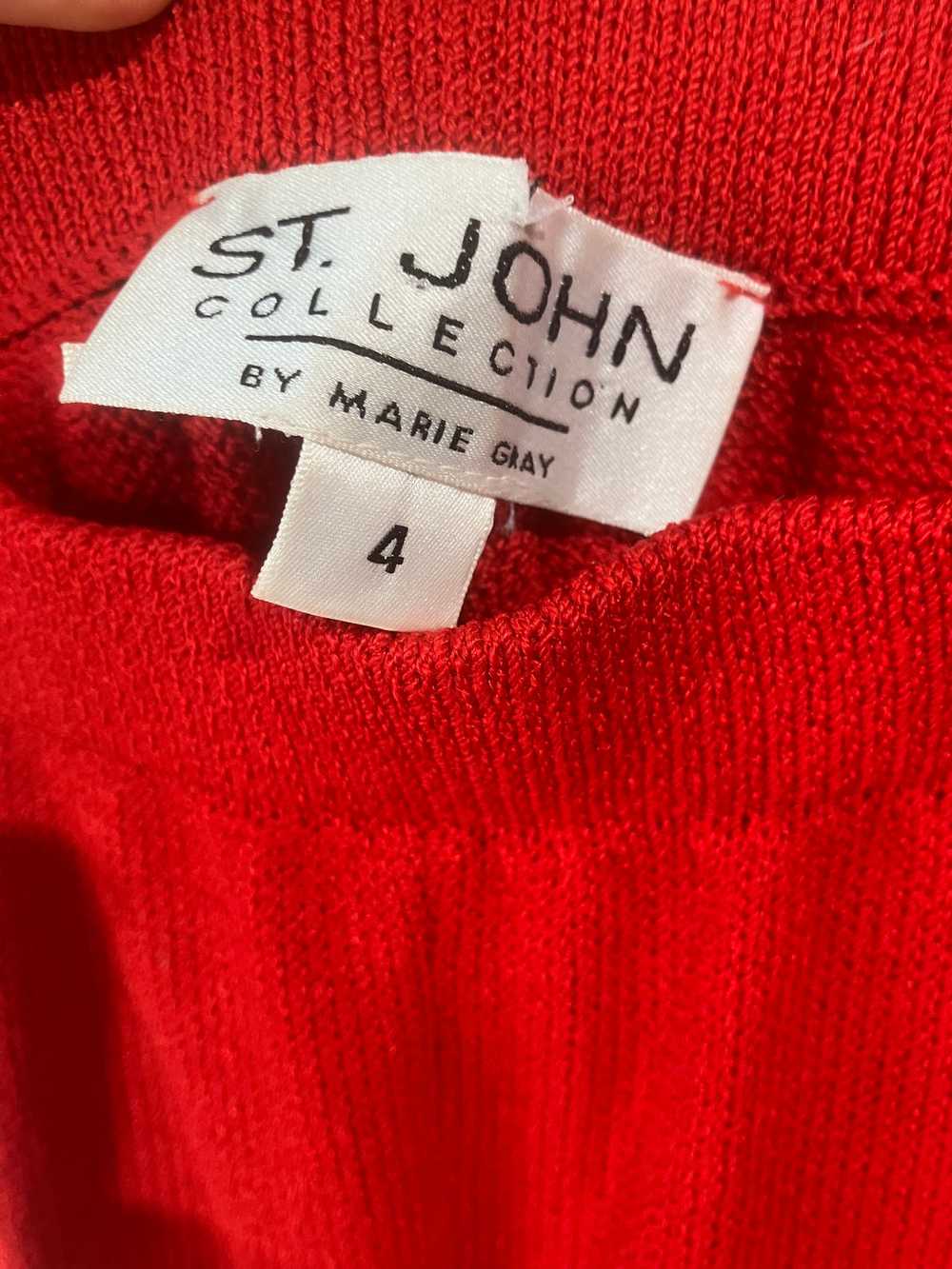 Vintage St. John Red Knit Pants - image 5