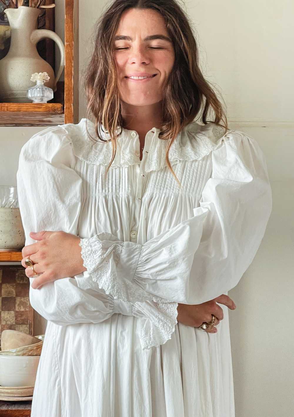 Victorian Ruffle Collar Nightgown - image 5