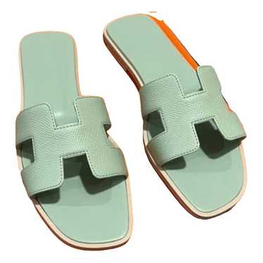 Hermès Oran leather sandal - image 1