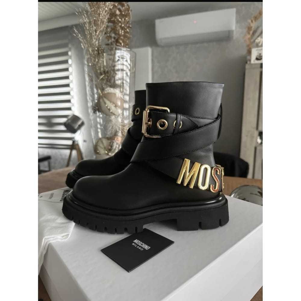 Moschino Leather biker boots - image 2