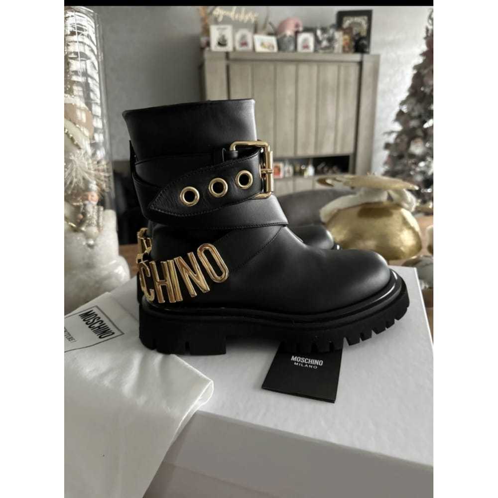 Moschino Leather biker boots - image 4