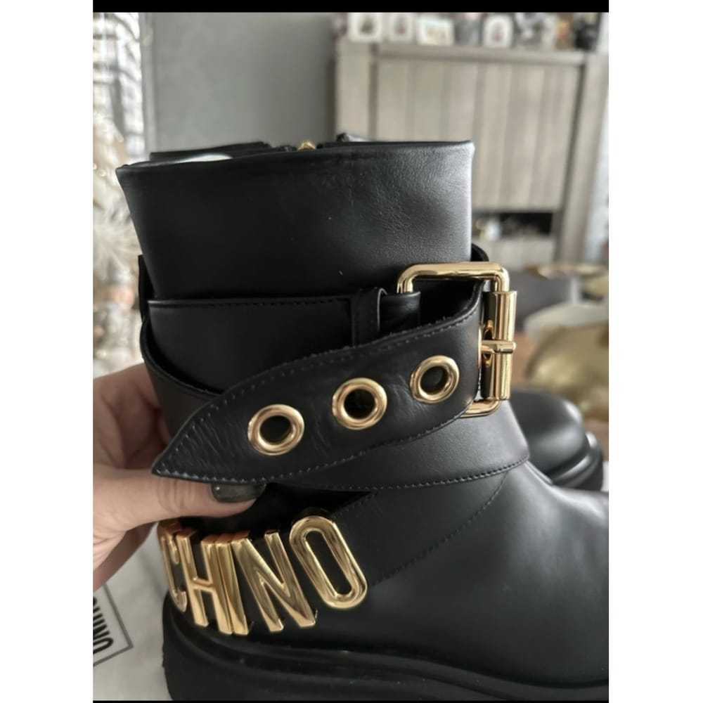 Moschino Leather biker boots - image 5