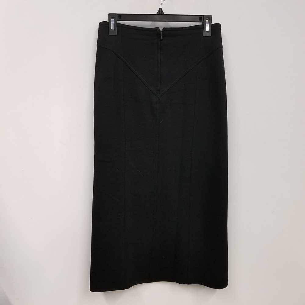 Escada Womens Black Wool Flat Front Back Zip Midi… - image 2