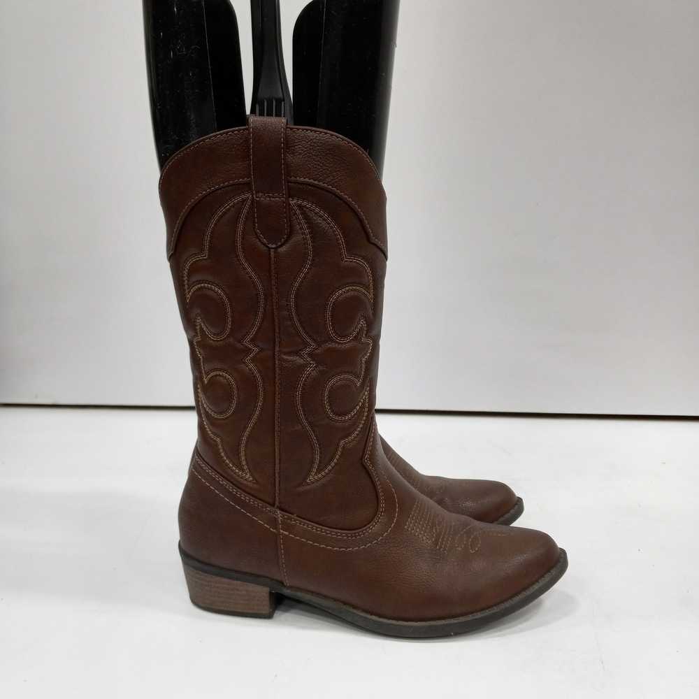 Cat & Jack Brown Pull-On Western Style Boots Size… - image 1