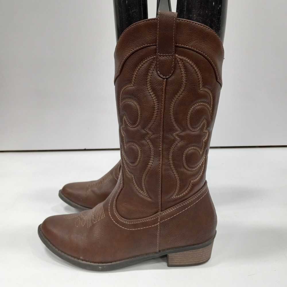 Cat & Jack Brown Pull-On Western Style Boots Size… - image 3