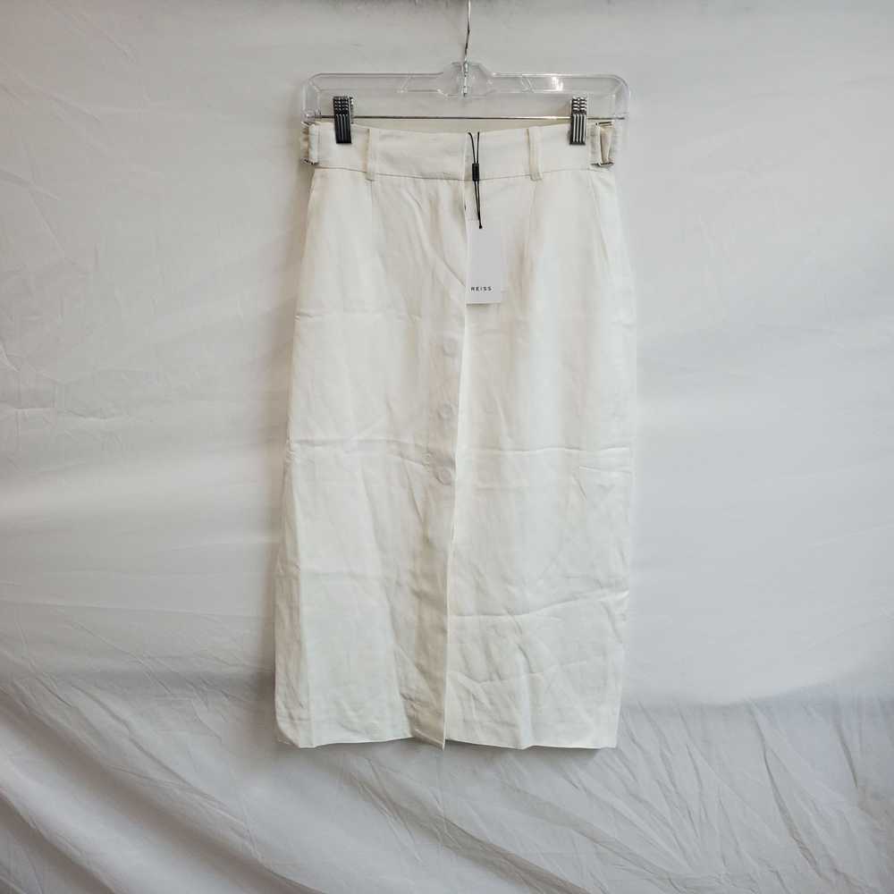 Reiss White Belted Skirt WM Size 2 NWT - image 2