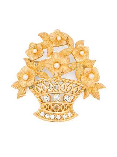 Christian Dior Pre-Owned 1990s flower-motif brooch