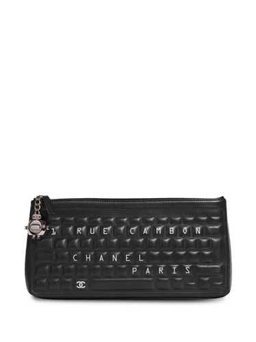 Chanel Precision Novelty Terry Cloth Messenger Shoulder Black CoCo Mark  Handbags 