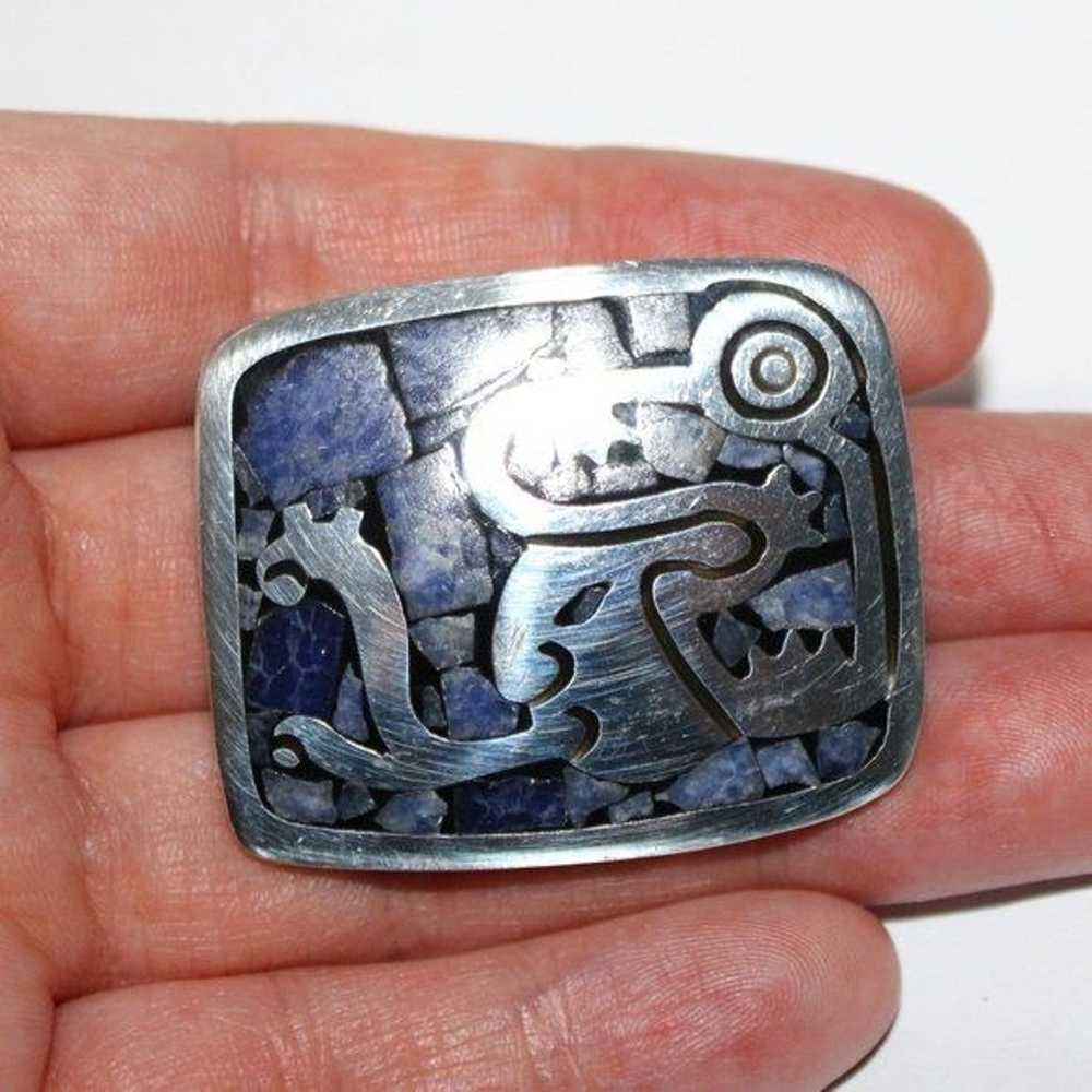 Vintage Sterling Silver Taxco Aztec Warrior Sodal… - image 8