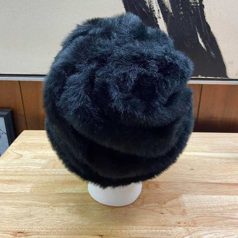 60’s Black Faux Fur Bucket Hat - image 5